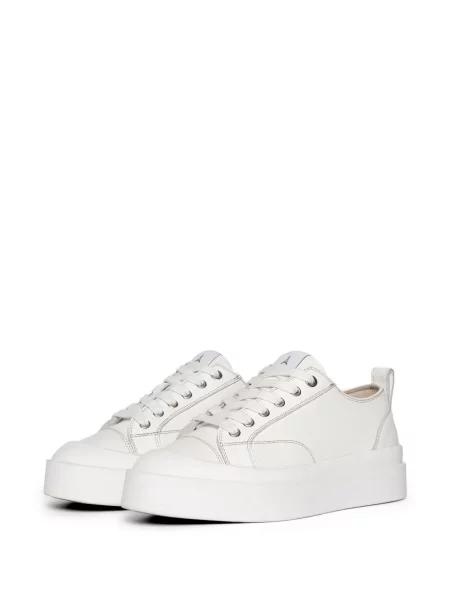 Sneakerși Manière De Voir din piele alb