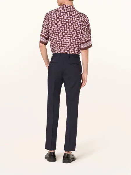 Sandro Spodnie Garniturowe Regular Fit blau niebieskie
