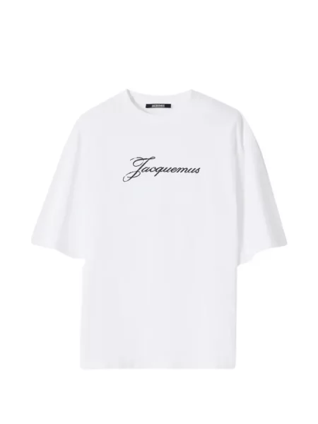 Tricou Jacquemus cu imagine alb