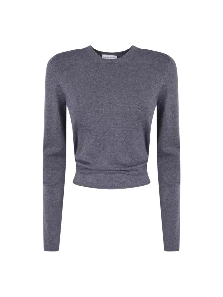 Sweter Semicouture z odkrytymi plecami szary