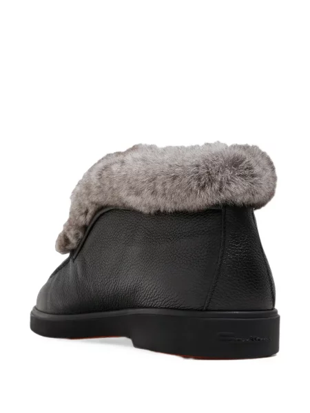 Ghete desert Santoni din piele negru
