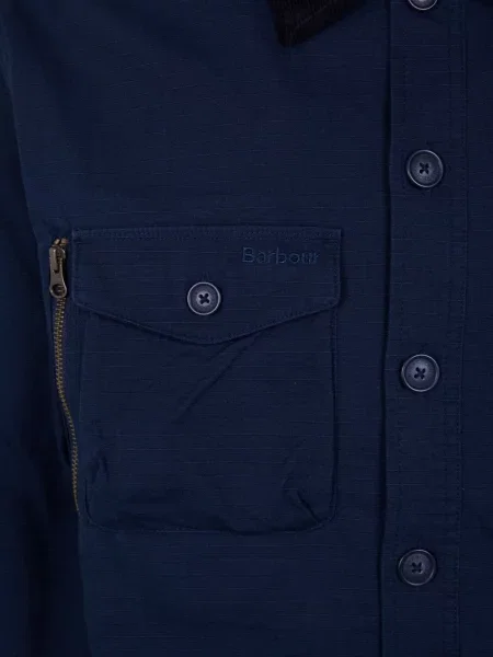 Gulerat jachetă cămașă Barbour de catifea cord albastru