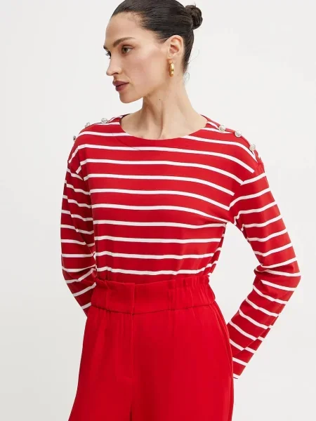 Majica z dolgimi rokavi Morgan TMARIN rdeča