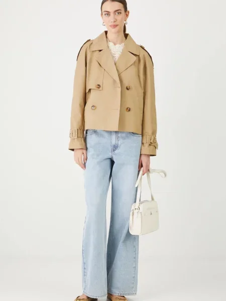 Medicine krótki trencz oversize zielony