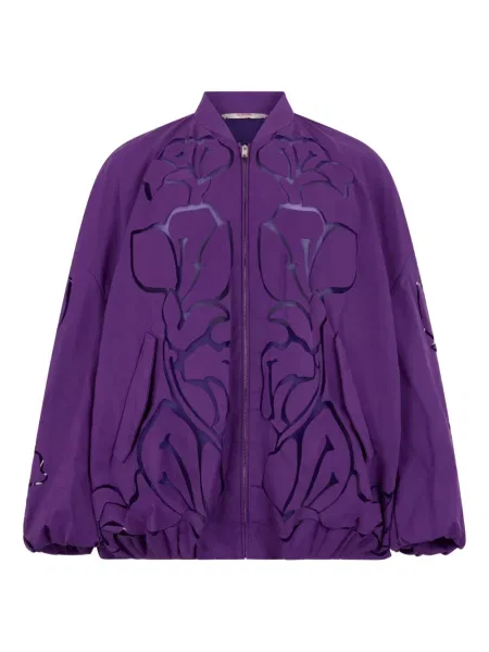 Яке тип бомбър Valentino Garavani на цветя виолетово