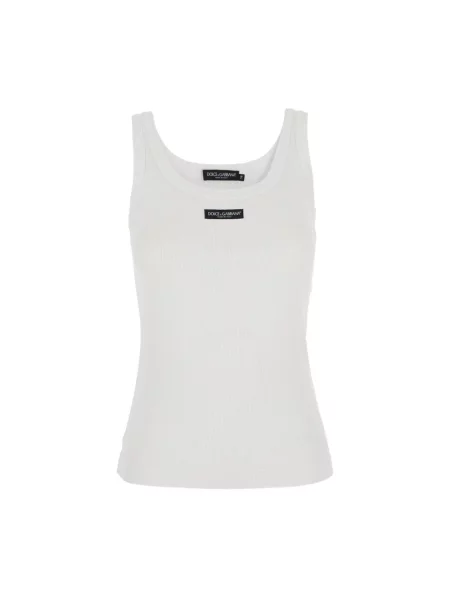 Top Dolce And Gabbana z logo biały