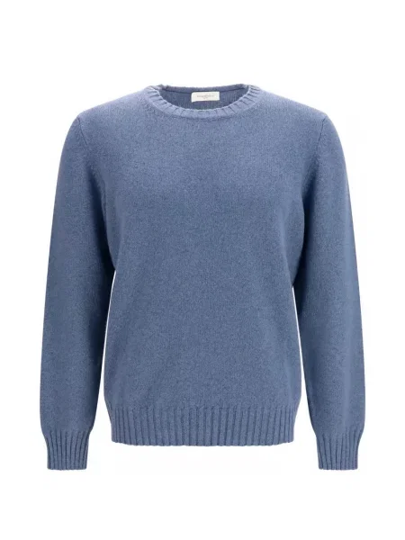 Pulover Piacenza Cashmere din cașmir cu decolteu rotund albastru