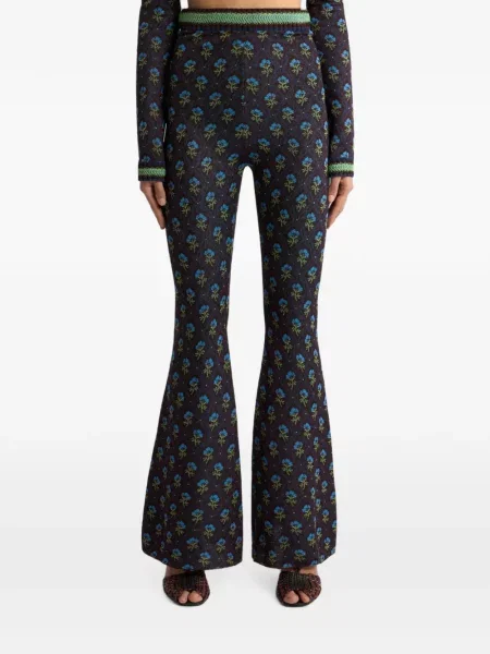 Virágos jacquard nadrág Etro barna