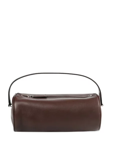 Geantă plic The Row din piele maro
