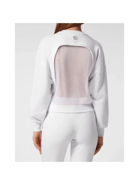 Bluza sportowa Plein Sport w tygrysie prążki biała