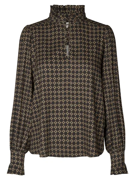 Dea Kudibal Bluză Merledea bej / maro negru