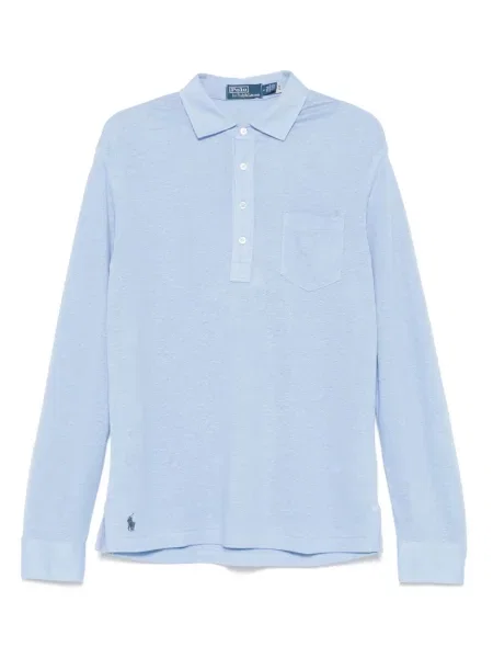 Dlouhé lněné kalhoty Polo Ralph Lauren bílé