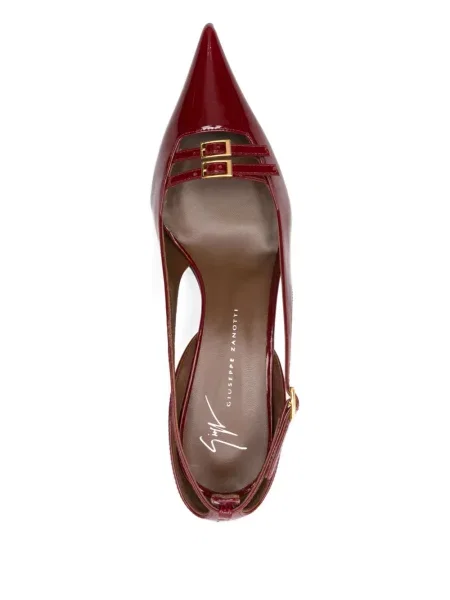 Pantofi cu toc Giuseppe Zanotti din piele roșu