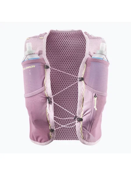 Kamizelka do biegania Salomon Active Skin 4 Set dusky orchid/daw żółta