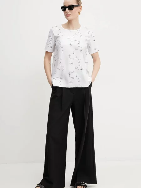 Шелковая блузка Max Mara Leisure белая