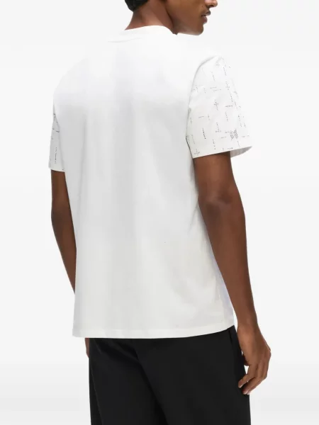 Stras tricou Karl Lagerfeld alb