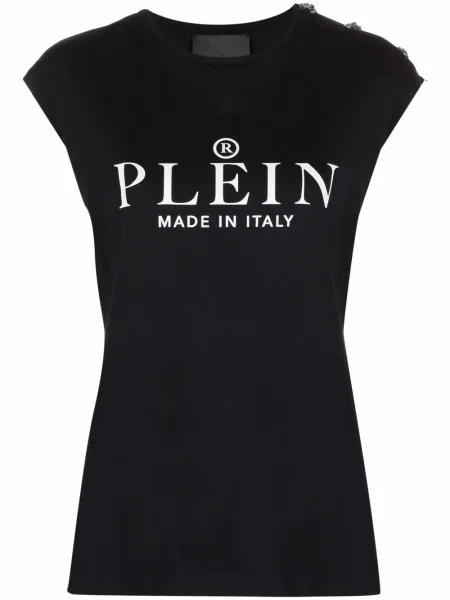 Tricou Philipp Plein cu imagine negru