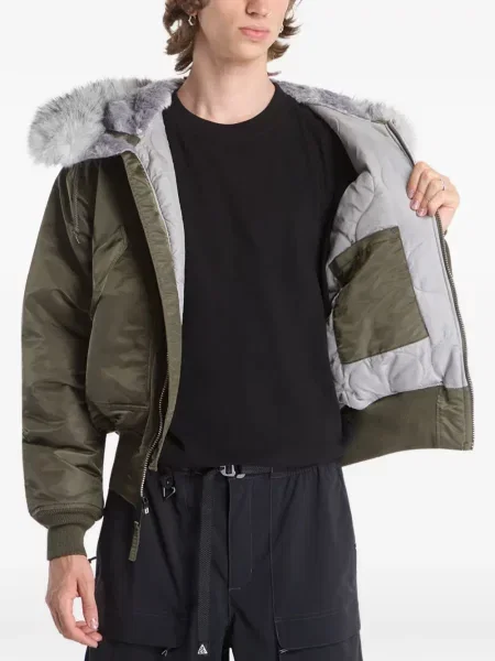 Geacă Alpha Industries cu glugă verde