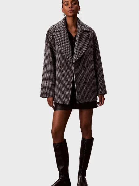 Вовняне пальто Calvin Klein сіре