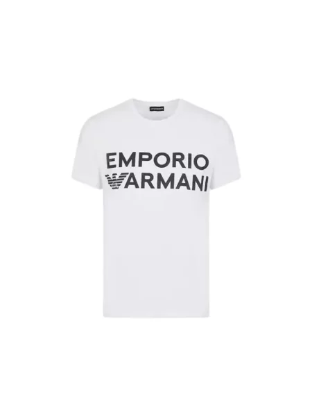 Koszulka Emporio Armani z logo biała