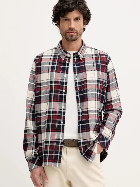Barbour cămașă din Malham cu guler clasic relaxed bordo