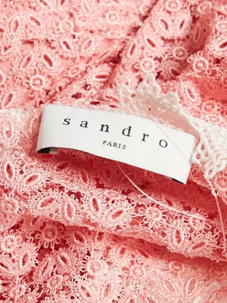 Rochie Sandro din dantelă de costum roz