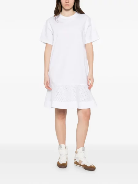 Rochie mini Moncler cu volane alb