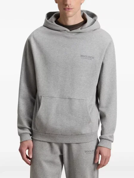 Hanorac cu glugă Woolrich cu autograf gri