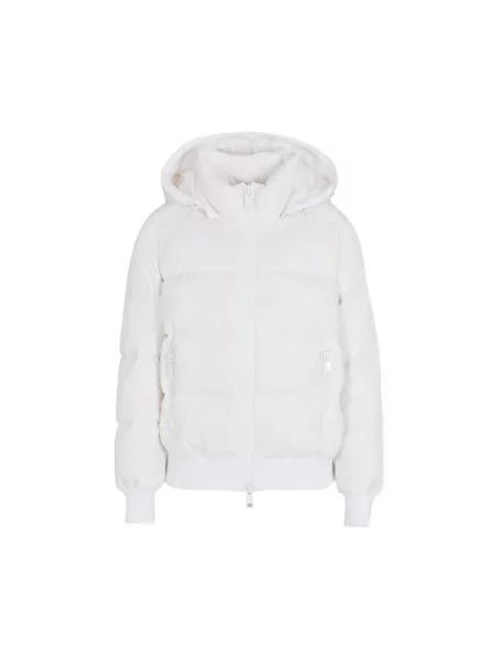 Kurtka puchowa Armani Exchange z kapturem biała