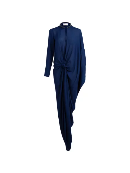 Rochie maxi Silvia Tcherassi drapată albastru