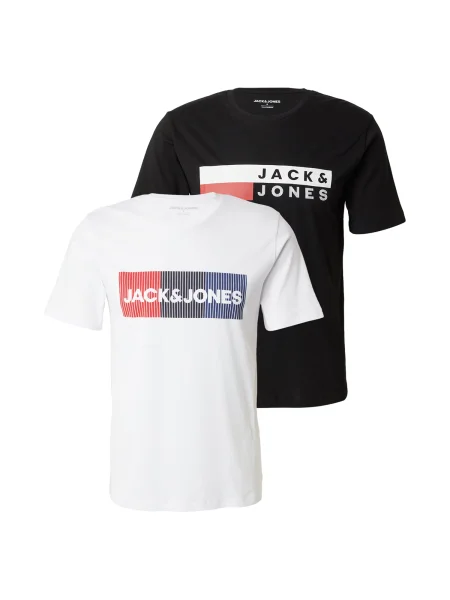 JACK & JONES Tricou JWHCORP albastru închis / roșu / negru alb