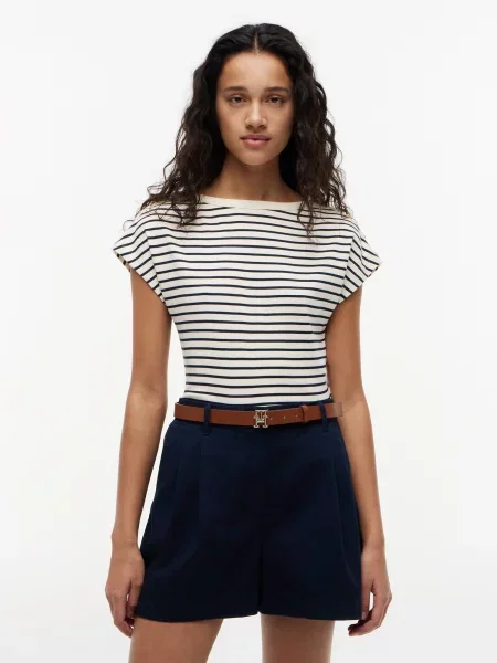 TOMMY HILFIGER Tricou deschis / bleumarin bej