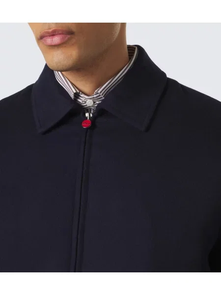 Geacă bomber Kiton de lână albastru