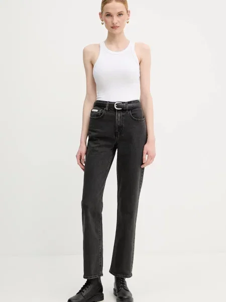 Rifle Calvin Klein Jeans sivá