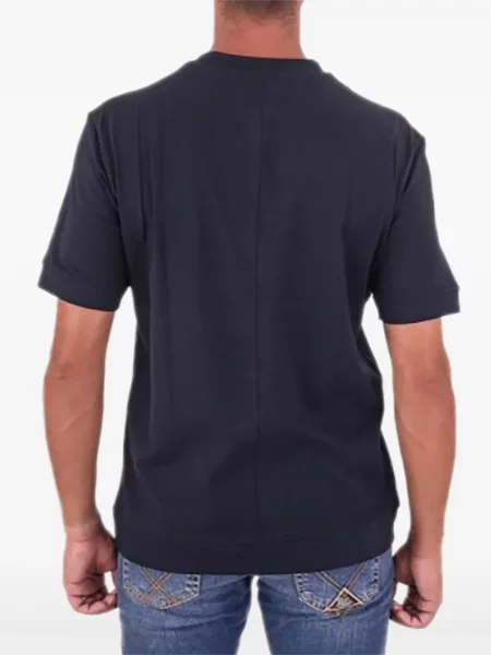 Tricou Paolo Pecora cu decolteu rotund albastru