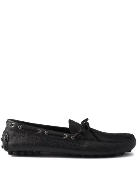 Loaferice Prada s mašnom crna