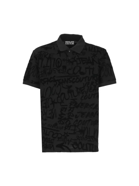 Koszulka polo Versace Jeans Couture czarna