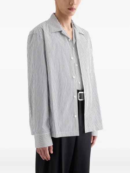 Cămașă Jil Sander cu dungi alb