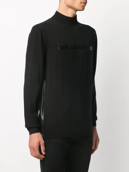 Pulover Karl Lagerfeld cu autograf negru