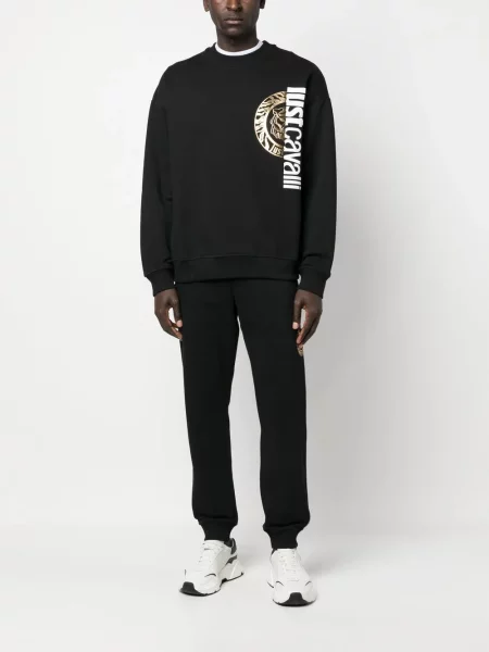 Hanorac Just Cavalli cu imagine negru