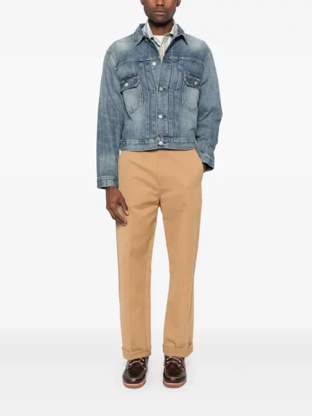 Cămașă Polo Ralph Lauren cu dungi scurtă albastru