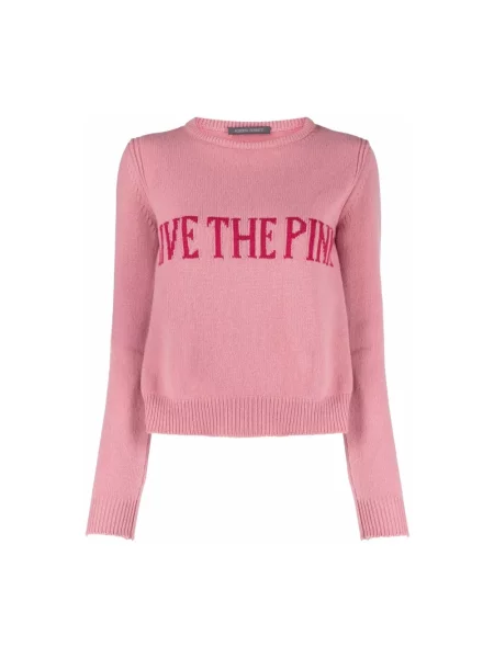 Sweter Alberta Ferretti wełniany różowy