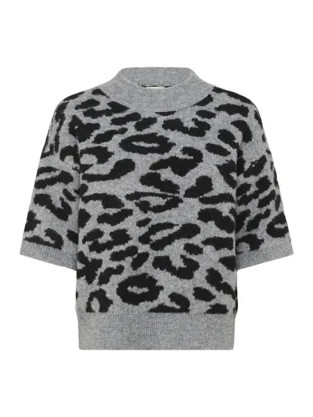 Kaffe Pulover KASandra pegasto siva črna