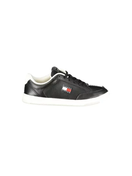 Sneakersy Tommy Hilfiger skórzane czarne