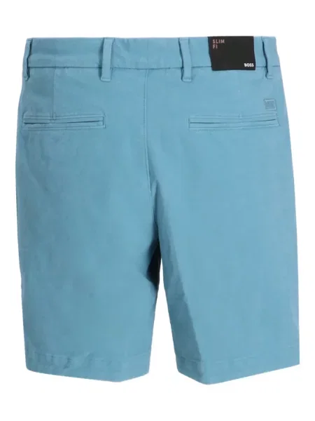 Pantaloni scurți Boss din țesătură twill albastru