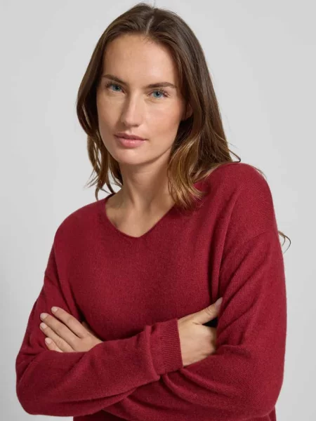 Sweter z dzianiny z mieszanki bawełny i kaszmiru Luisa Cerano