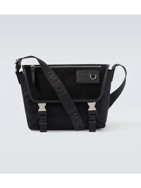 Geantă Loewe din piele de căprioară negru