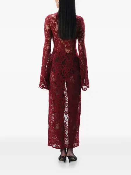Maxi rochie maxi Manuri de costum roșu