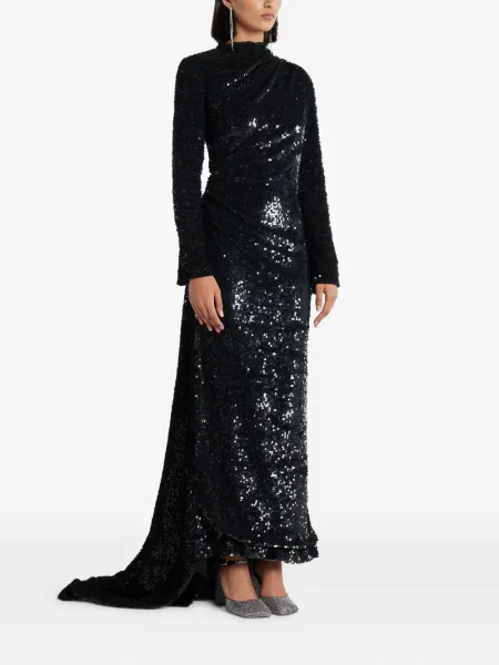 Rochie maxi Ilta cu paiete de costum negru