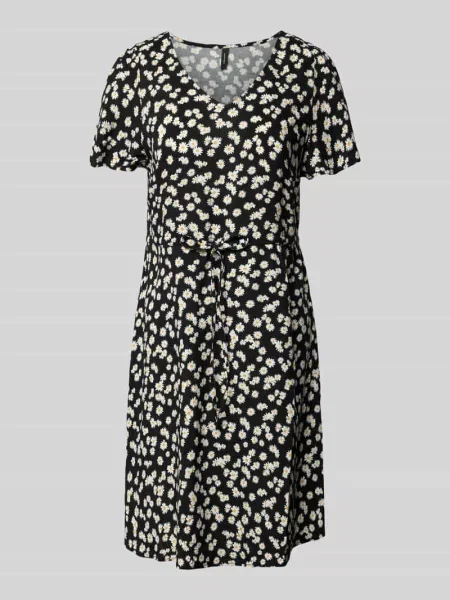 Taliowana sukienka casualowa z czystej model EASY JOY' Vero Moda czarna